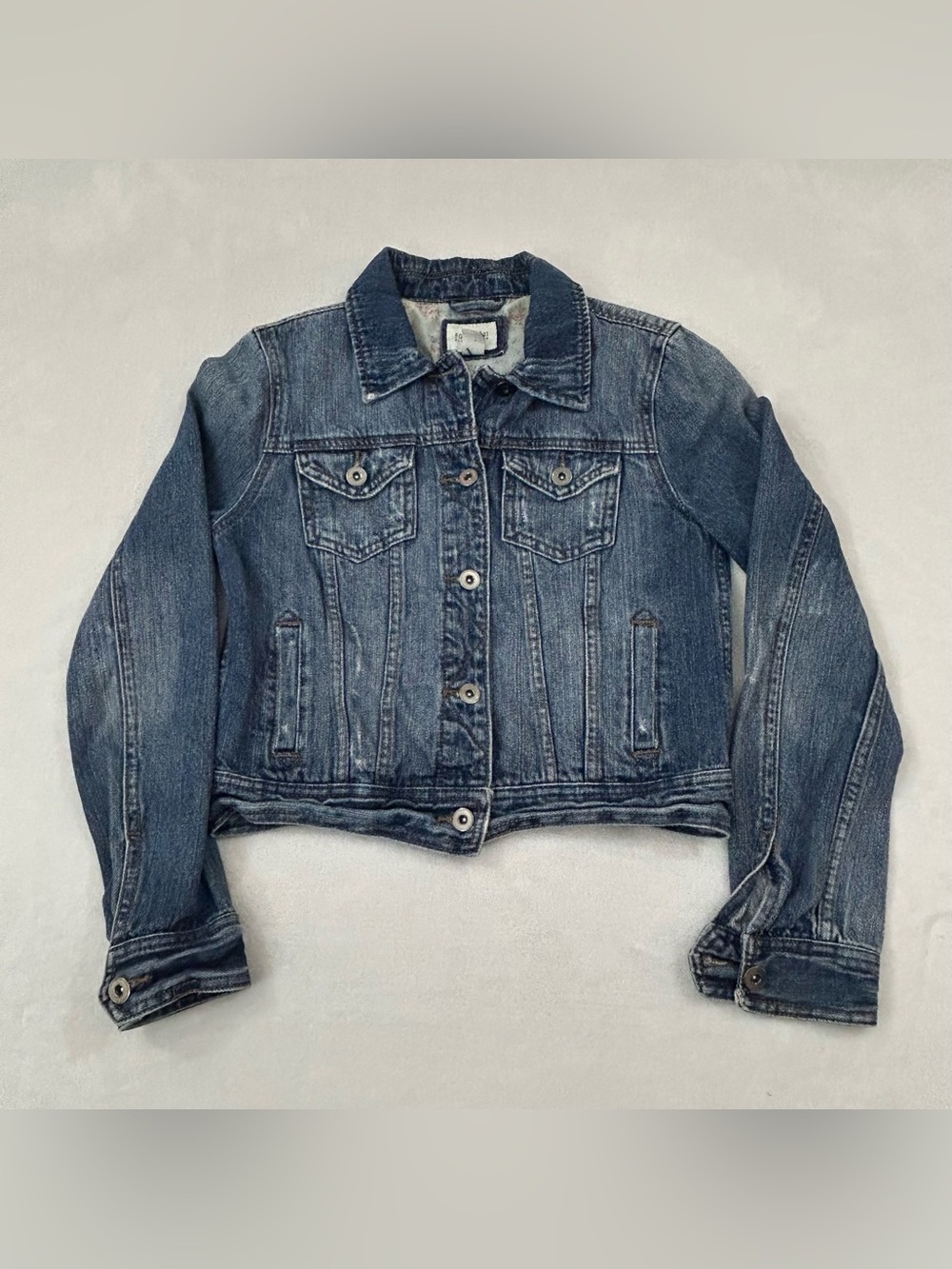 Forever 21 Premium Denim Blue Button Up Jean Trucker Jacket Women’s Size S